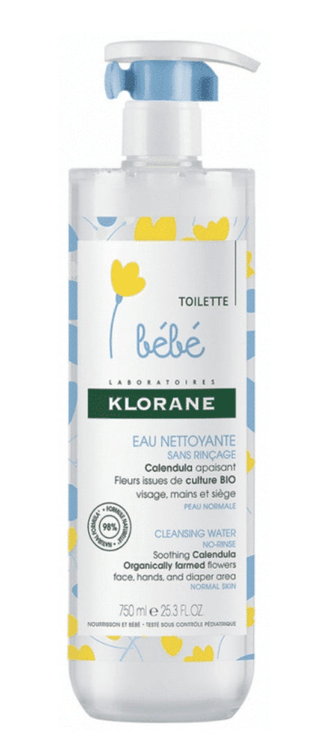 Klorane bebe eau nettoyante sans rinçage